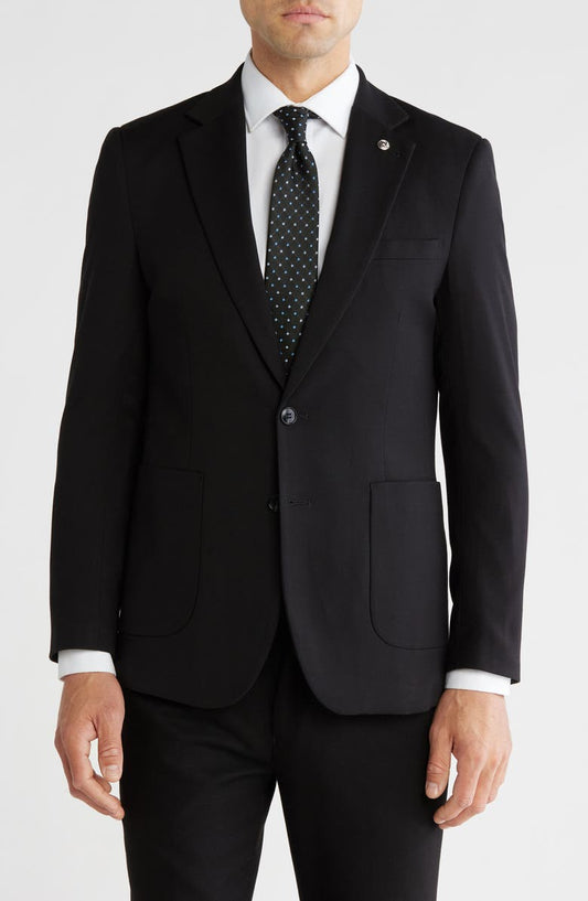 Slim Fit Sharkskin Blazer