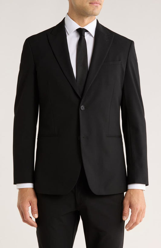 Solid Peak Lapel Sport Coat (Regular, Short & Long)