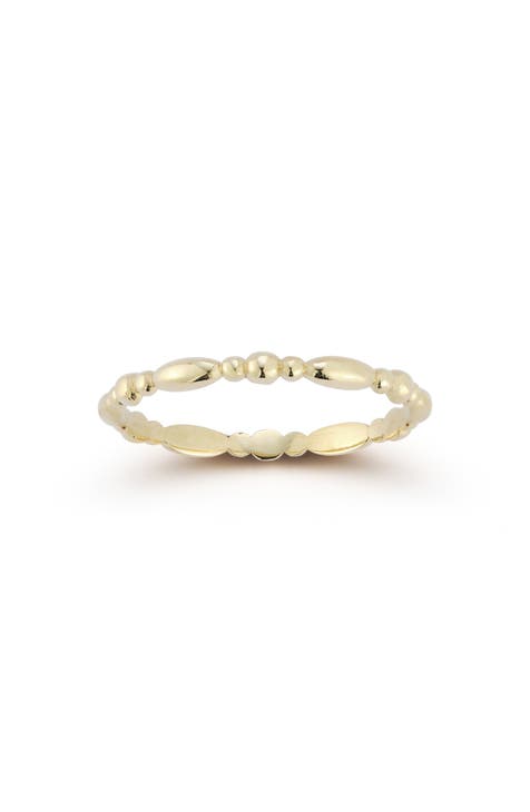 Anillo de Cuentas Fígaro de Oro de 14K