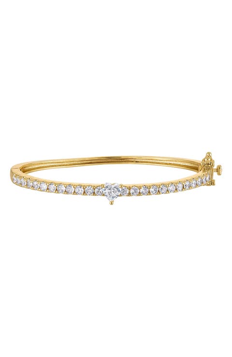 Kids' Cubic Zirconia Heart Bracelet