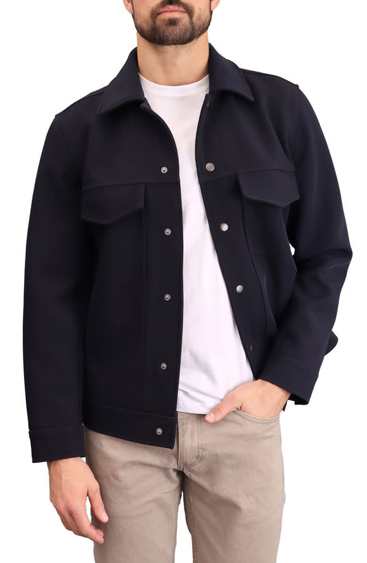 Double Face Performance Twill Trucker Jacket
