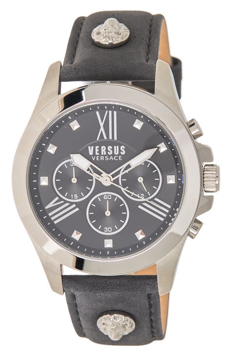 Reloj Versace Hombre Multifunción con Correa de Piel, 44mm