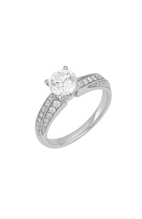 Anillo de compromiso CZ y diamante - 0,29 ctw (Exclusivo Nordstrom)