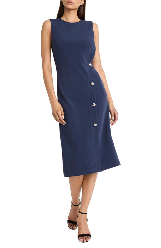 Sleeveless A-Line Midi Dress