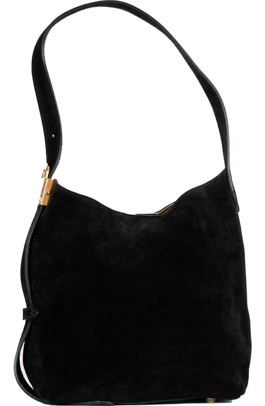 Lock Suede Tote Bag