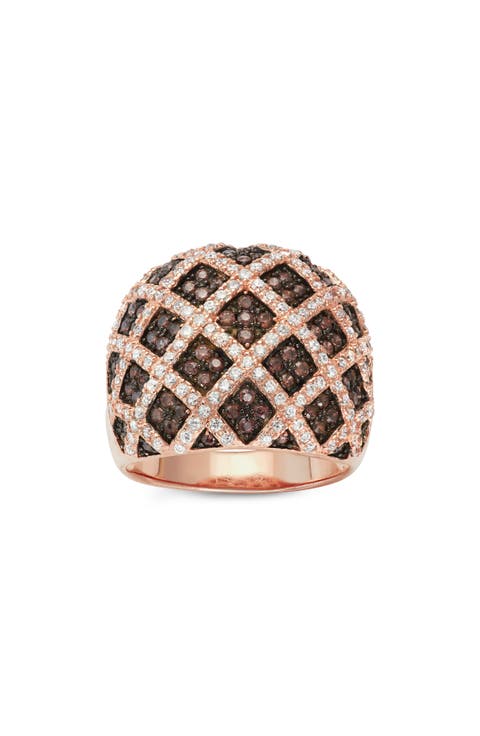 Cubic Zirconia Crisscross Ring
