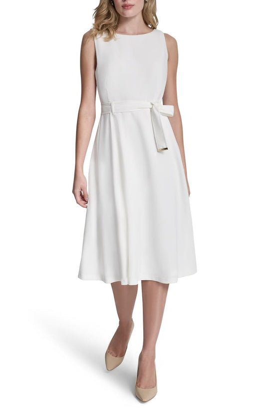 Sleeveless A-line Midi Dress
