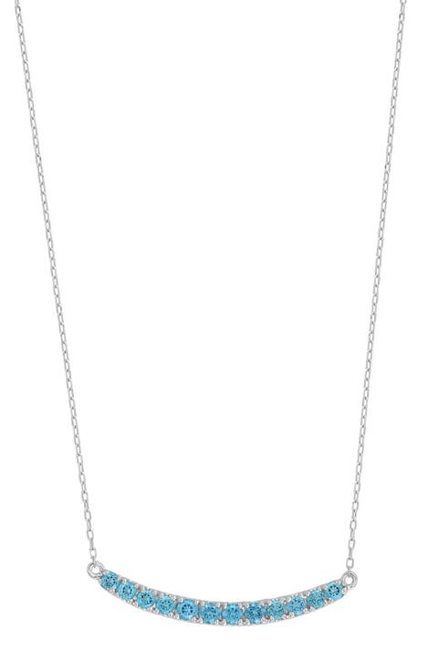 Iris Topaz Curved Bar Pendant Necklace (Nordstrom Exclusive)