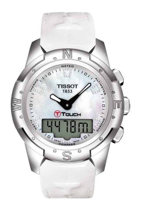 Reloj de piel T-Touch II, 43,3 mm