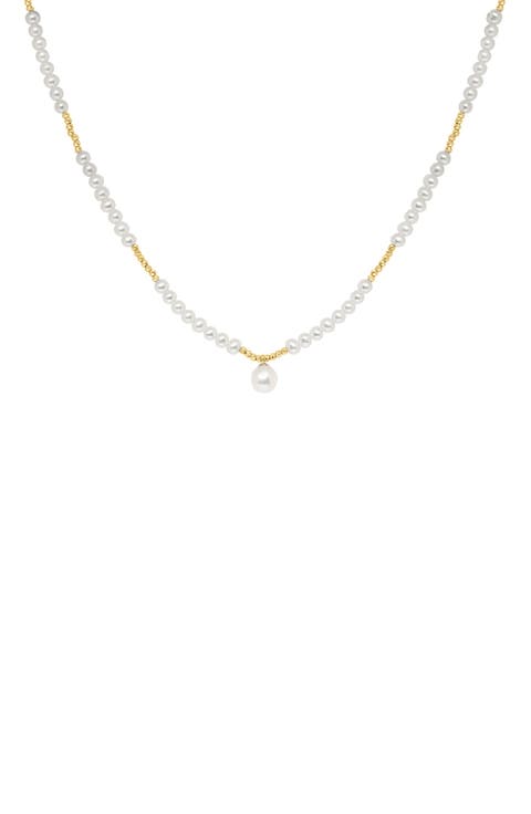 14K Gold 4mm Freshwater Pearl Necklace