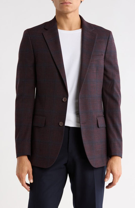 Plaid Notch Lapel Sport Coat (Short, Regular & Long)