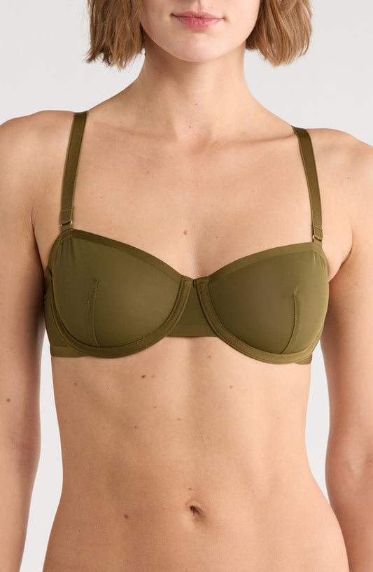 The Balconette Underwire Mesh Bra