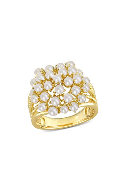 Anillo de perlas cultivadas de agua dulce de 2-2,5 mm