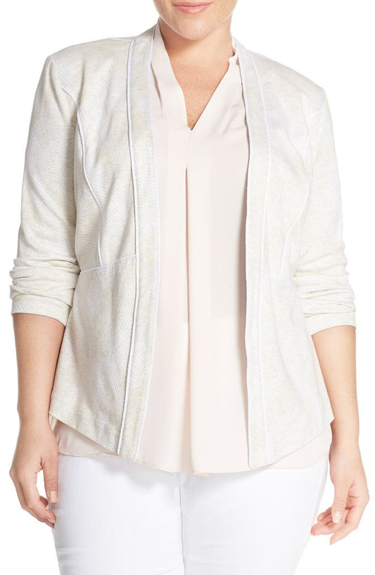 'Hilary' Open Front Blazer (Plus Size)