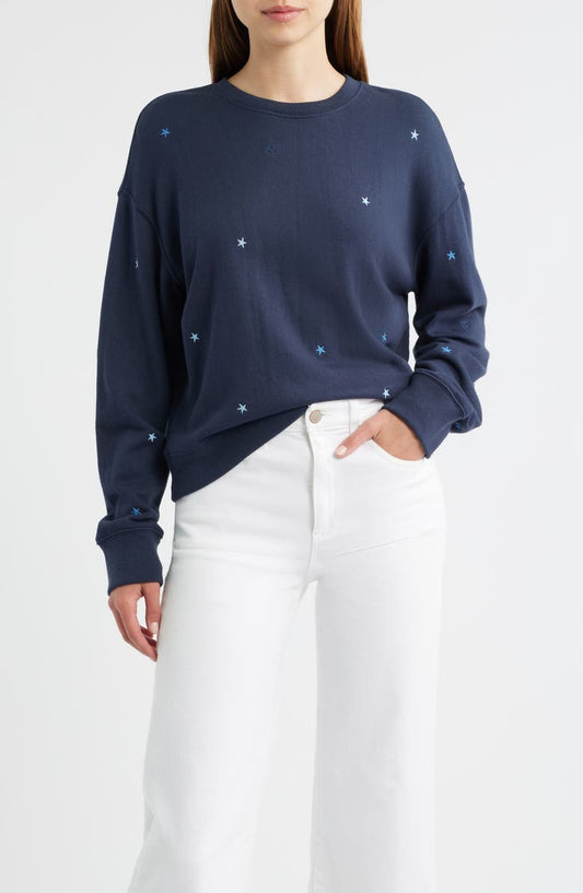 Ramona Star Embroidered Crewneck Sweatshirt