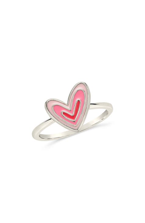 Anillo Corazón Esmaltado Amanda