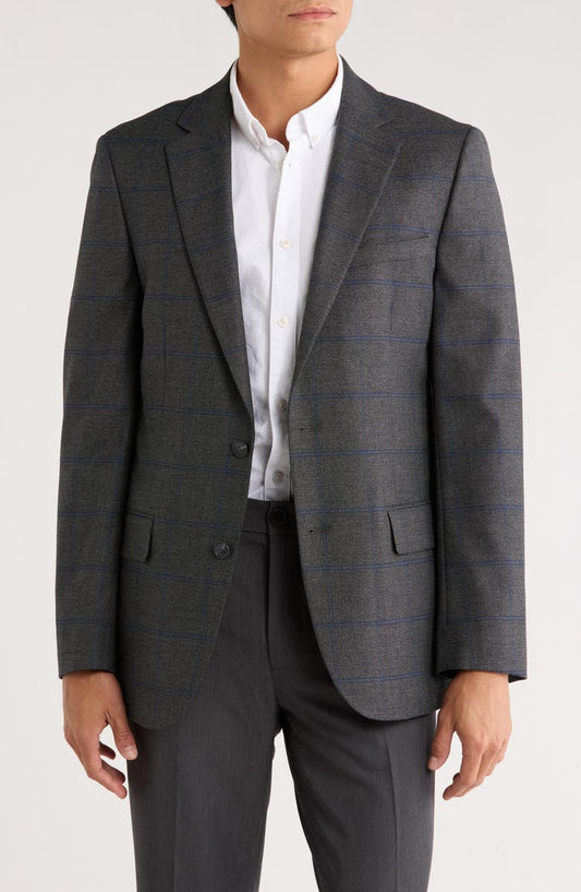 Plaid Two-Button Sport Coat