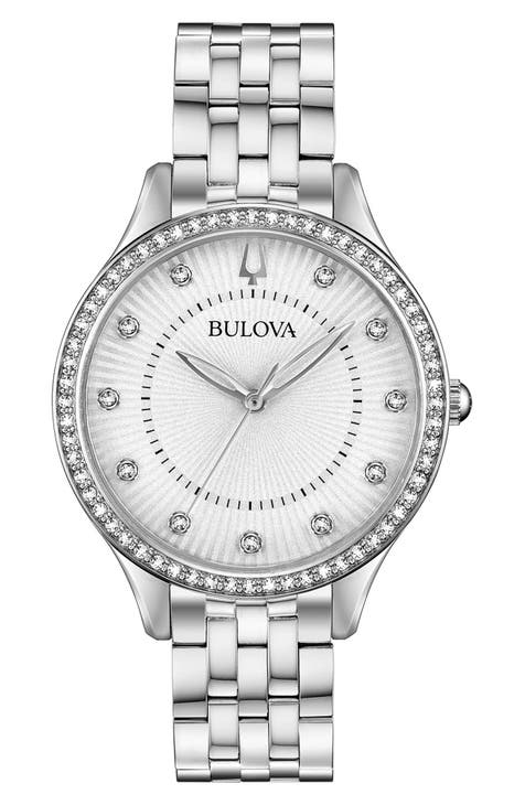 Reloj Pulsera Cristal Clásico, 34mm