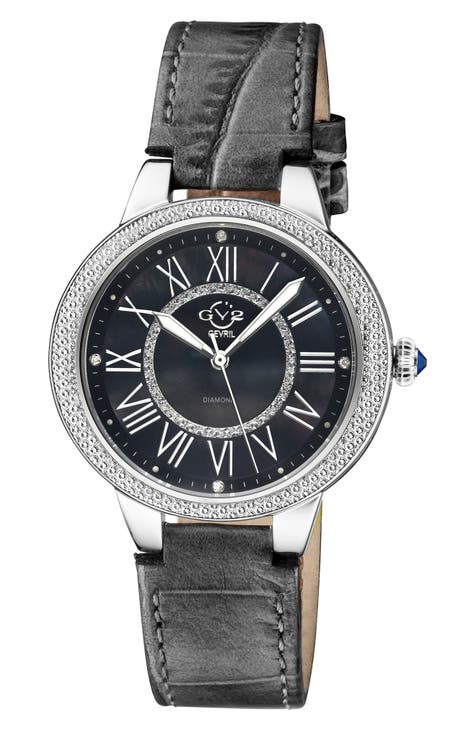 Reloj Astor de cuarzo con diamantes, 36 mm - 0,24 ctw