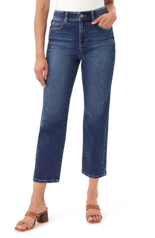 Effortless 27-Inch High Rise Slim Straight Leg Jeans