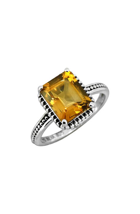 Anillo rectangular de piedra