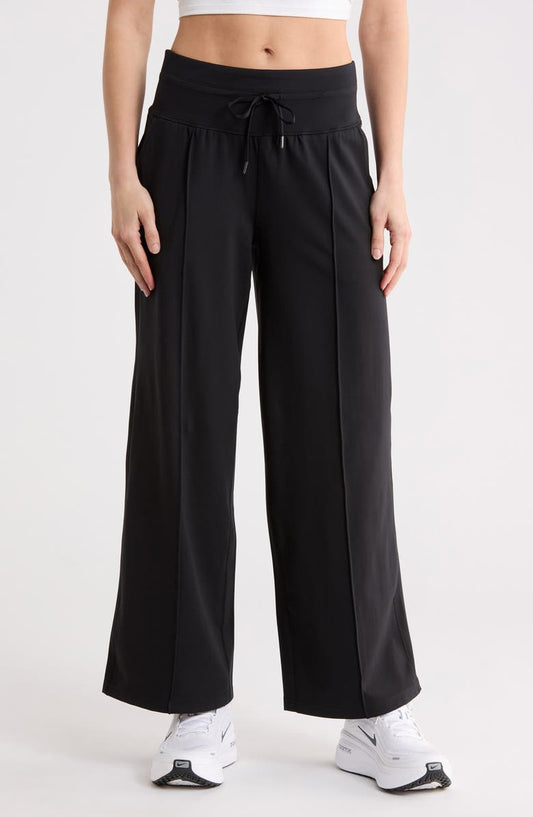 Interlock High Waist Pintuck Wide Leg Pants