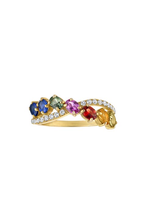 Cubic Zirconia Crisscross Ring