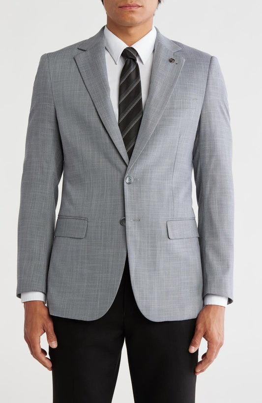 Slim Fit Sharkskin Blazer