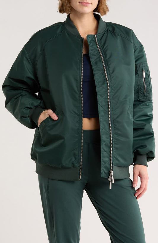 Cityscape Longline Bomber Jacket