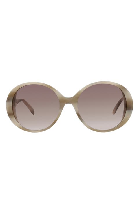57mm Oval Sunglasses