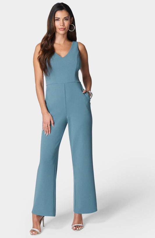 V-Neck Scuba Jumpsuit