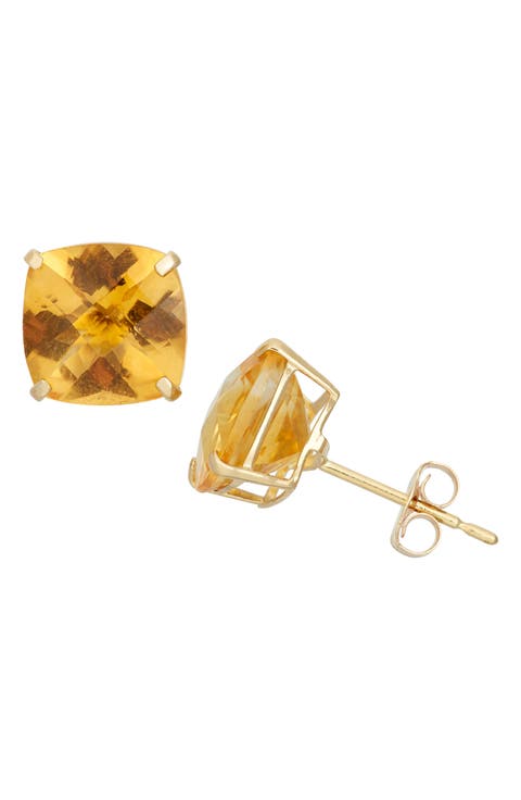 10K Gold Solitaire Stud Earrings