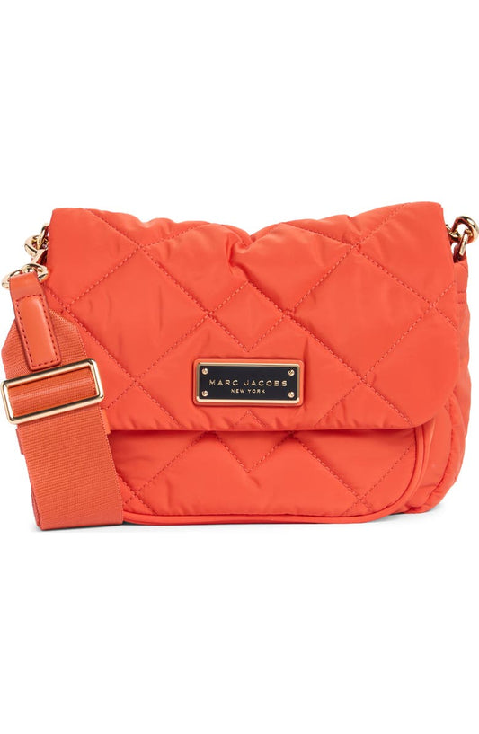 Quilted Nylon Utility Messenger Bag