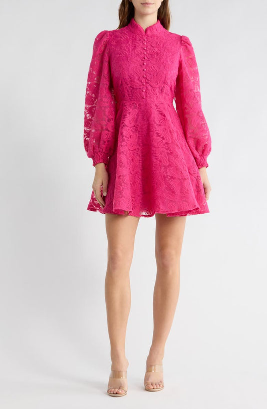 Amber Long Sleeve Lace Fit & Flare Dress