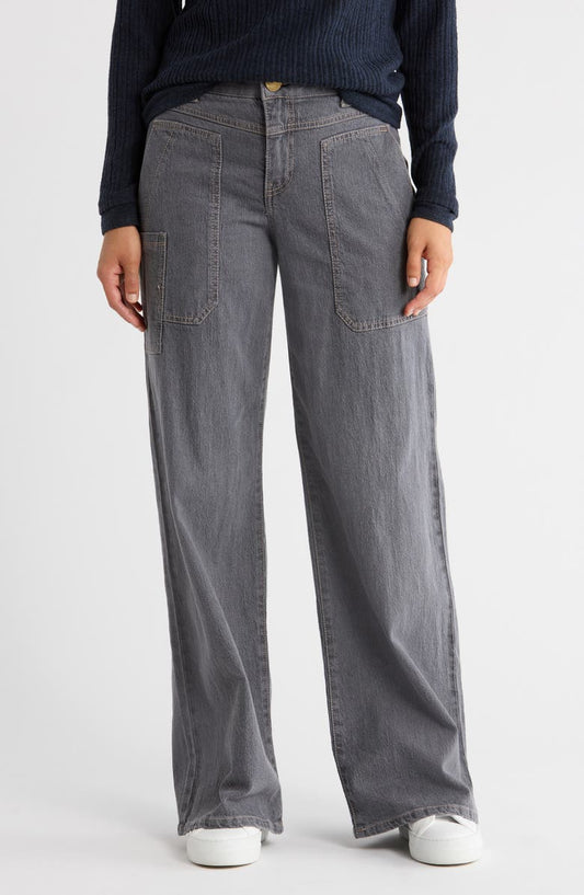 High Waist Wide Leg Carpenter Jeans