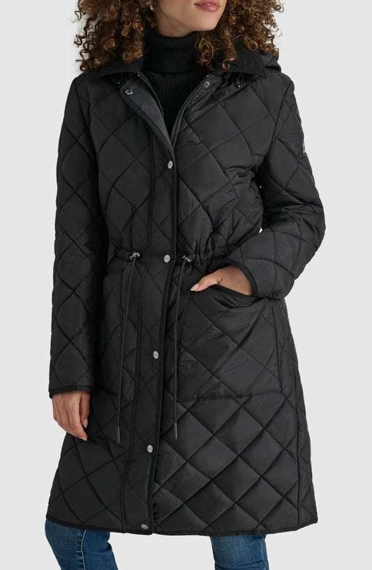 Diamond Quilted Coat