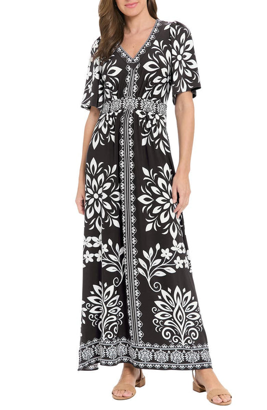 Flutter Sleeve Maxi Dress