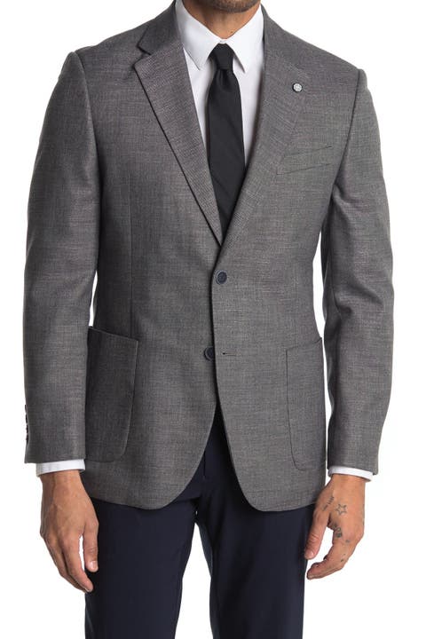 Abrigo deportivo de tejido estructurado con solapa de muesca