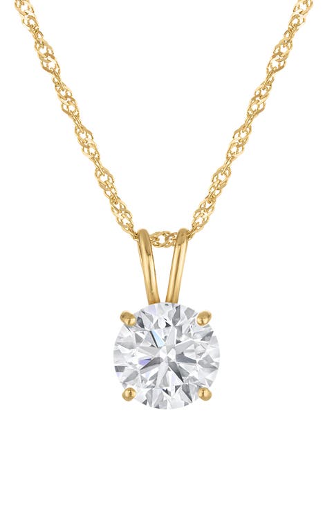 14K Gold Lab Grown Diamond Pendant Necklace