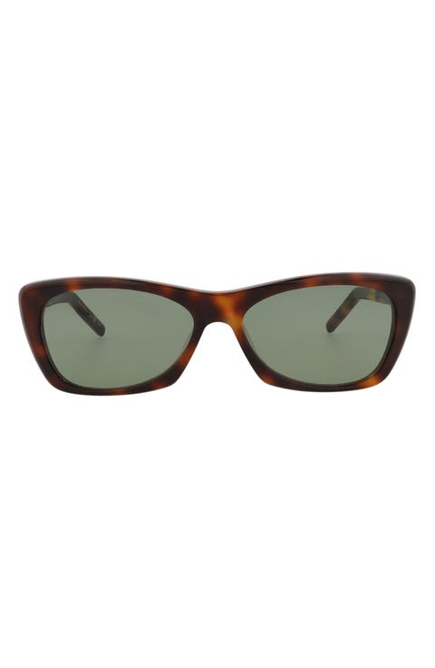 58mm Rectangular Sunglasses