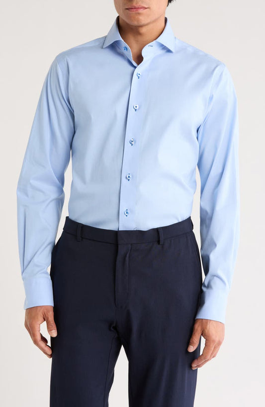 Trim Fit Stretch Cotton Dress Shirt