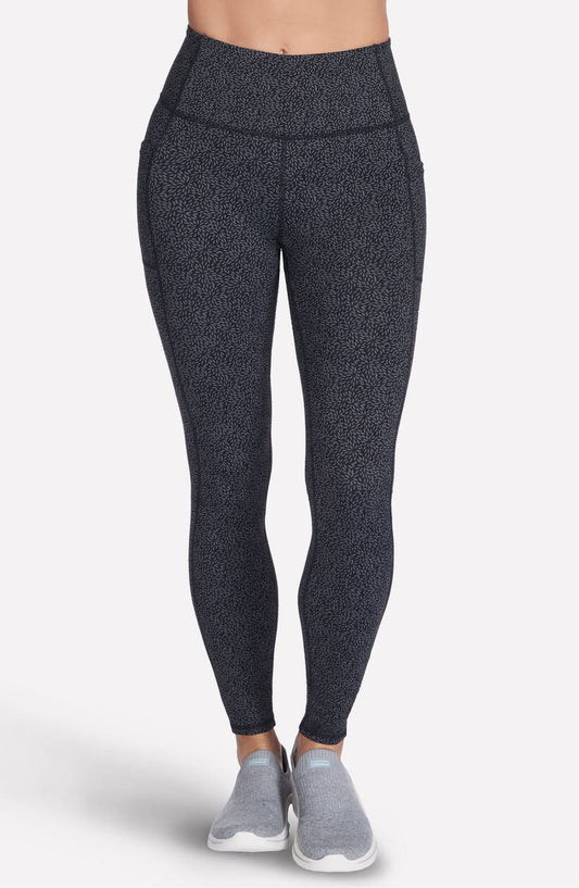 GO WALK® Full Length High Waist Daisies Legging