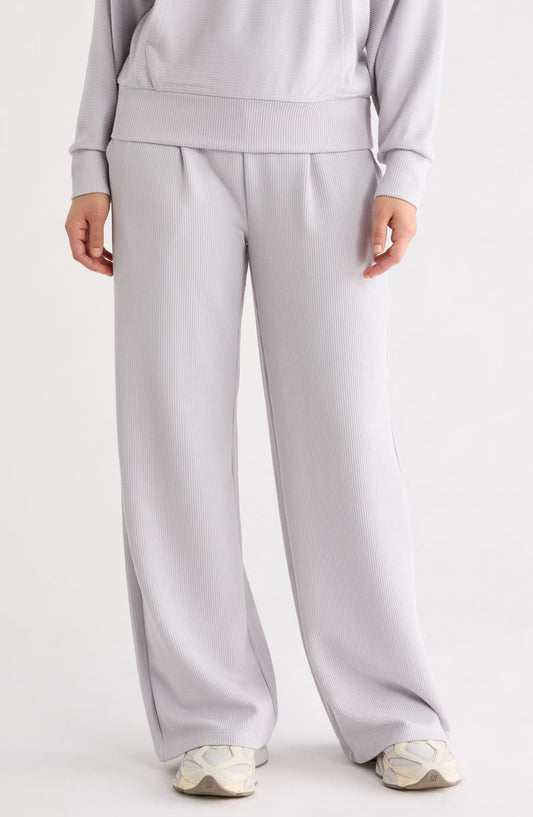 Ribbed Scuba Wide Leg Pants