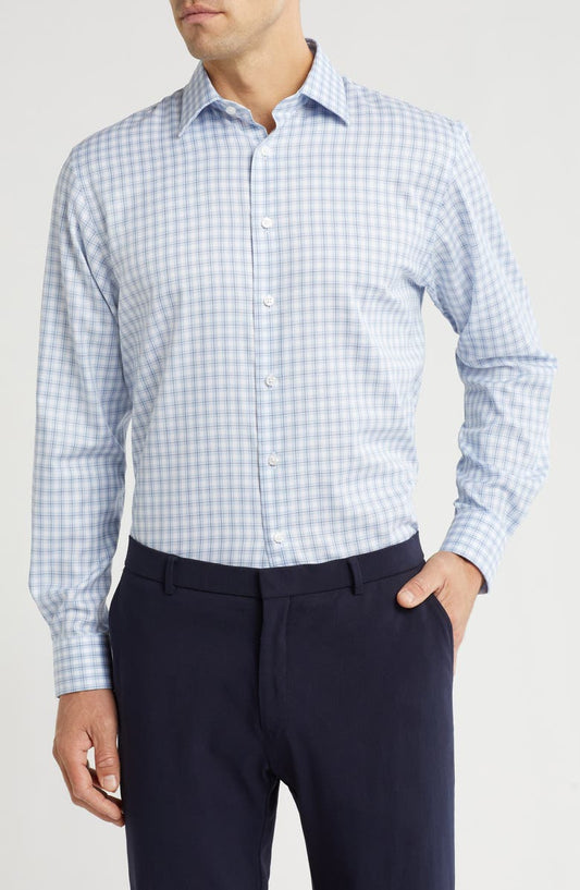 Traditional Fit Premium Non-Iron Plaid Cotton Dress Shirt (Regular, Big & Tall)