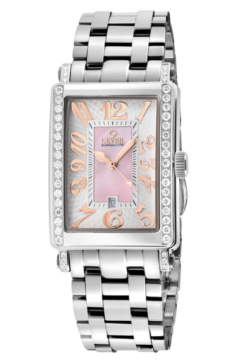 Reloj pulsera mini diamantes Ave of America, 25mm x 32mm - 0.75 ctw