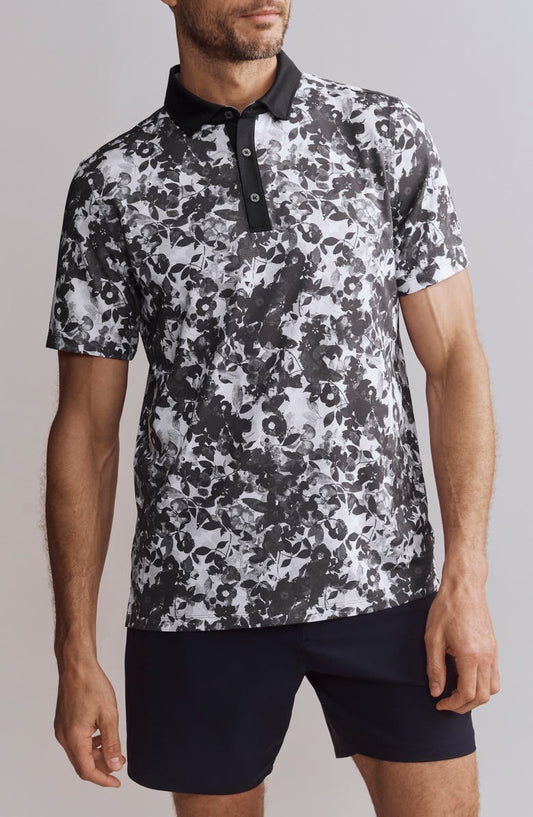 Floral Performance Golf Polo
