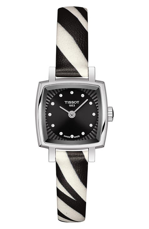 Reloj con correa de piel Lovely Wild Diamond, 20mm