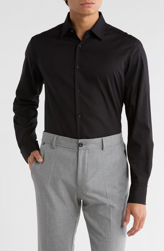 Solid Slim Fit Dress Shirt