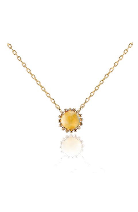 Stone Floral Necklace