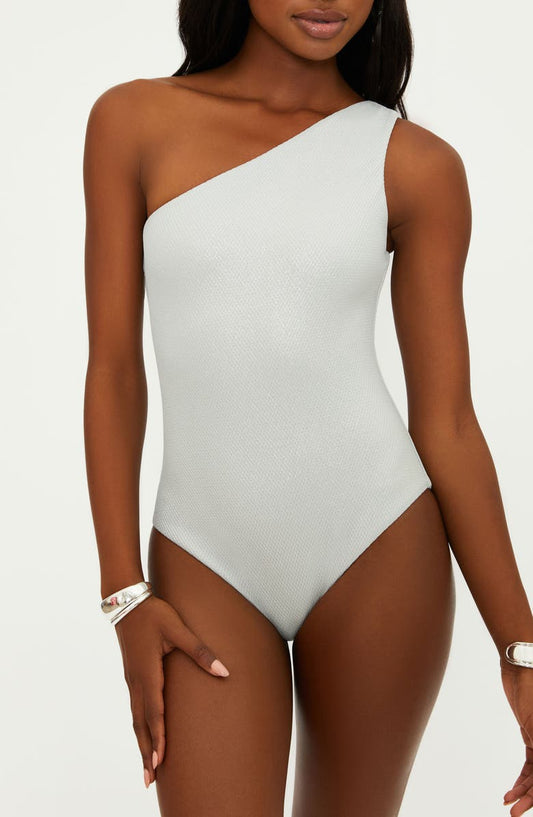 Alba Waffle One-Shoulder One-Piece Swimsuit